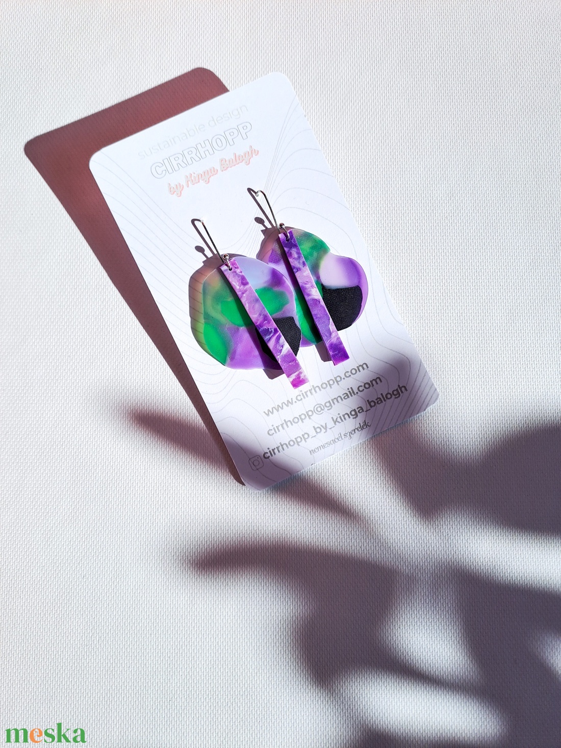 NEWFusion fülbevaló - fenntartható ékszer - ékszer - fülbevaló - lógó fülbevaló - Meska.hu