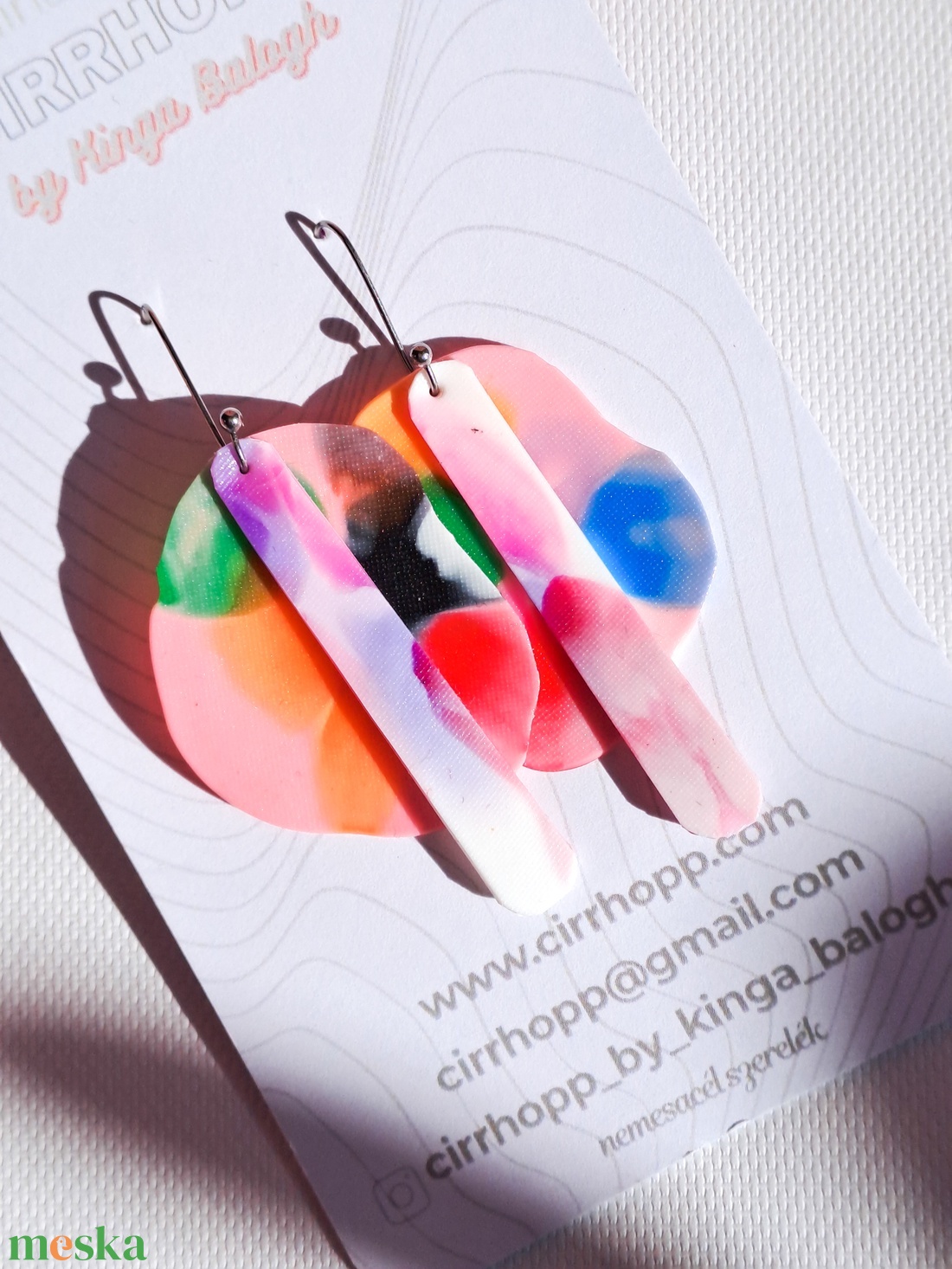 NEWFusion fülbevaló - fenntartható ékszer - ékszer - fülbevaló - lógó fülbevaló - Meska.hu