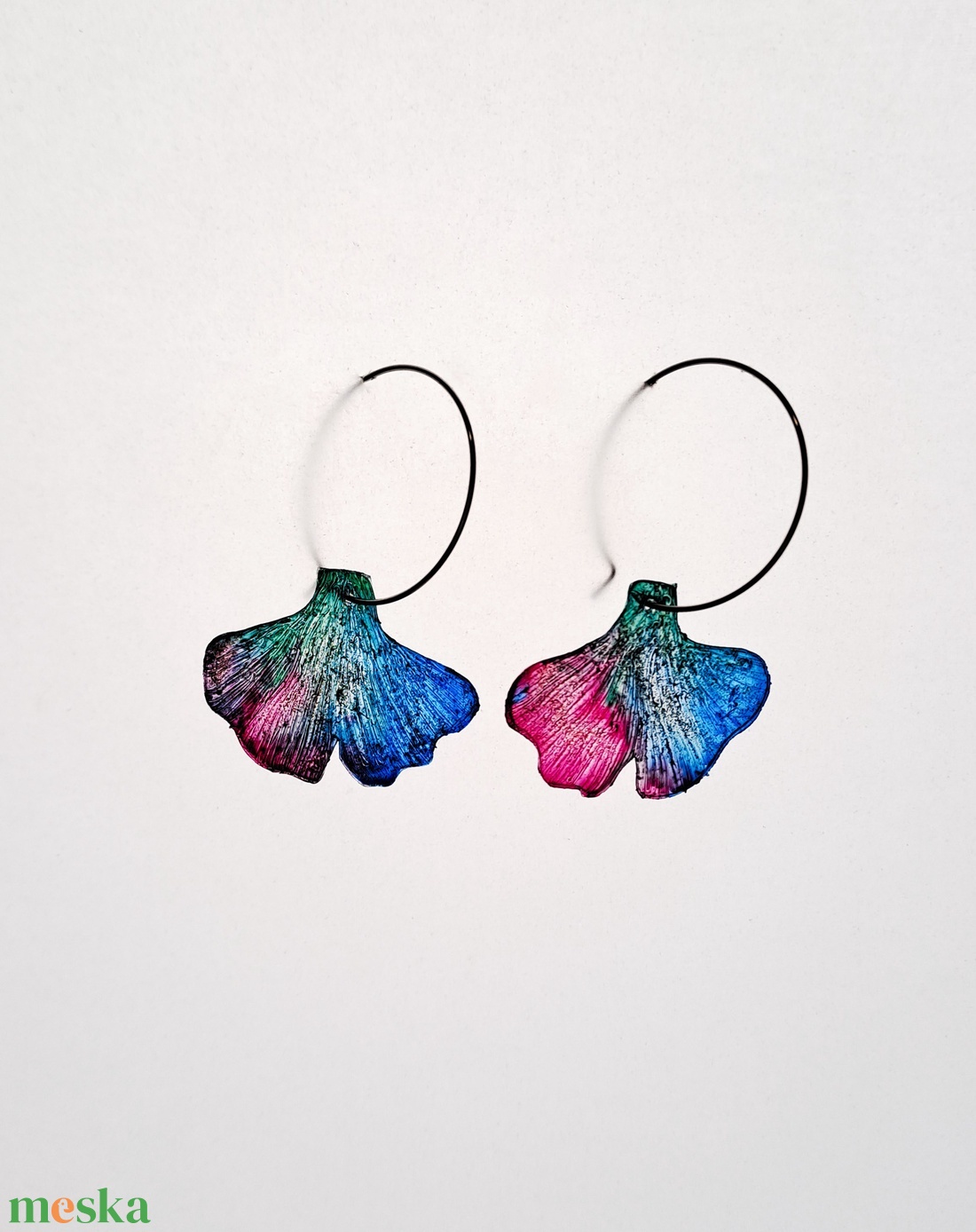 Ginkgo fülbevaló - fenntartható ékszer - ékszer - fülbevaló - lógó fülbevaló - Meska.hu