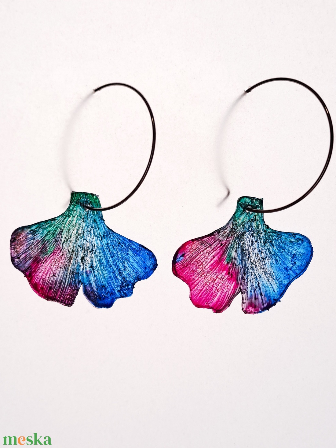 Ginkgo fülbevaló - fenntartható ékszer - ékszer - fülbevaló - lógó fülbevaló - Meska.hu