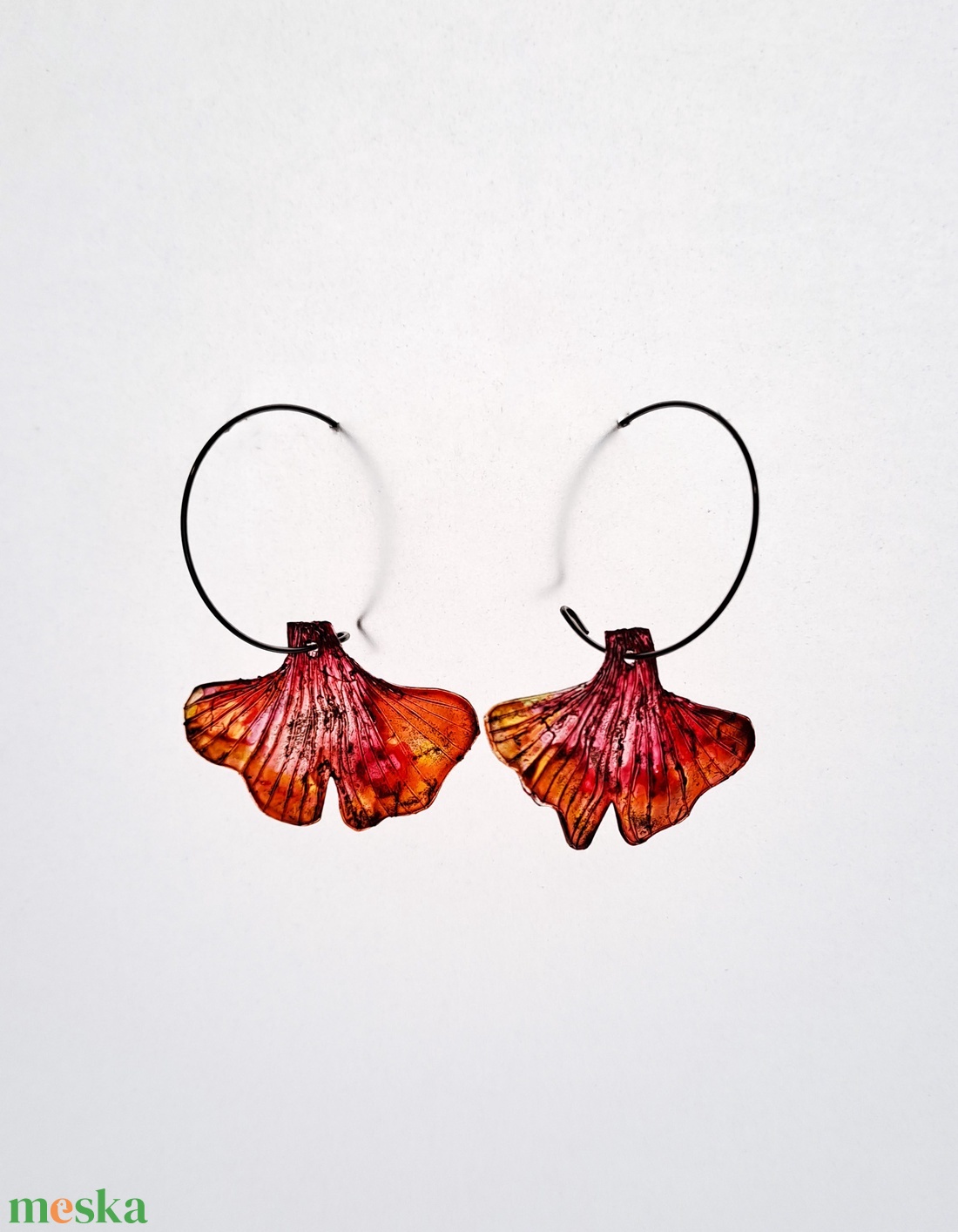 Ginkgo fülbevaló - fenntartható ékszer - ékszer - fülbevaló - lógó fülbevaló - Meska.hu