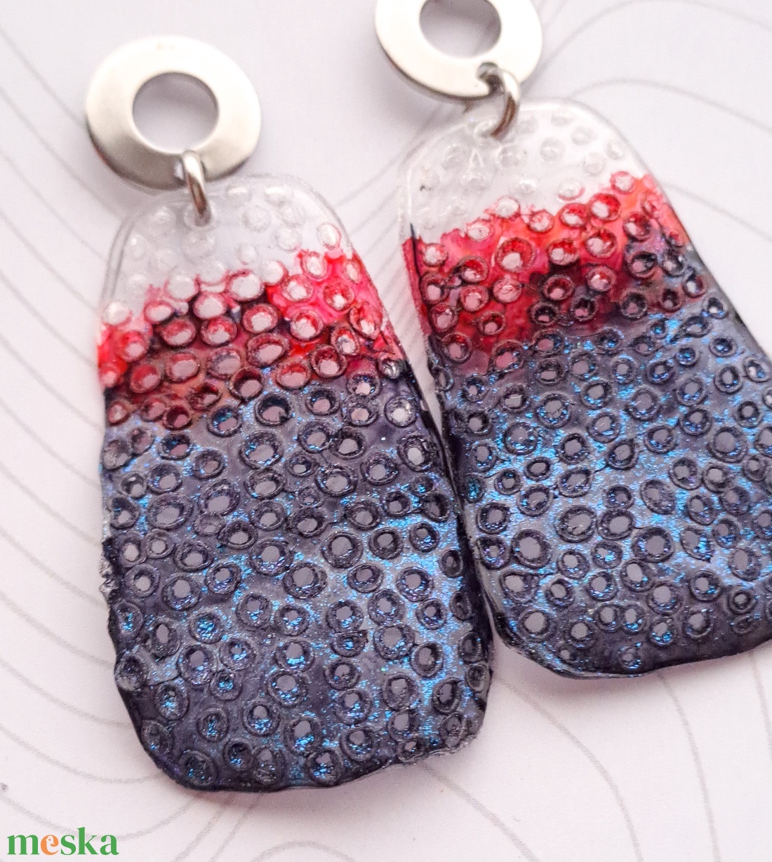 Plabodot fülbevaló - fenntartható ékszer - ékszer - fülbevaló - lógó fülbevaló - Meska.hu