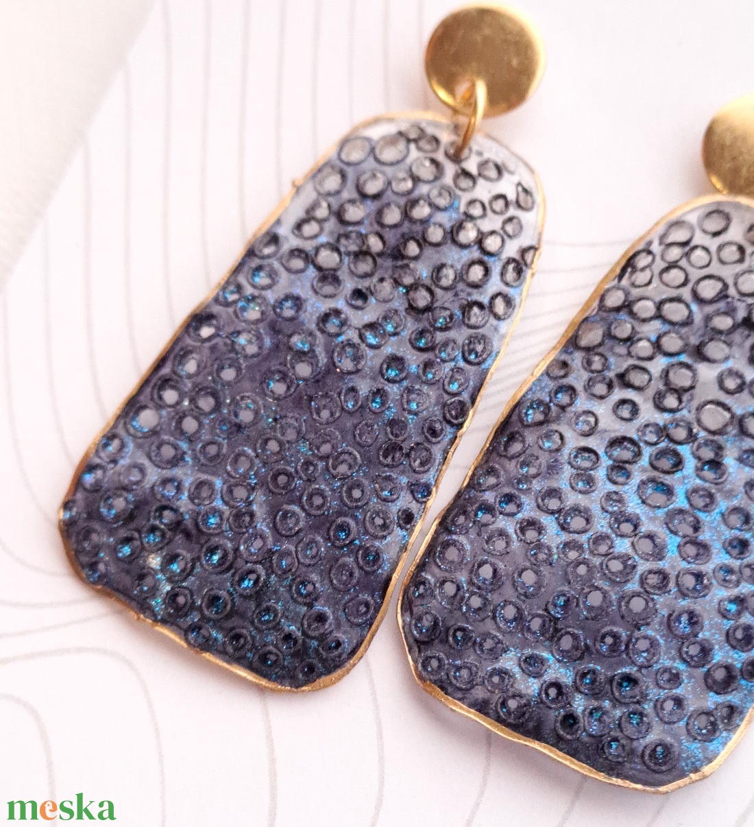 Plabodot fülbevaló - fenntartható ékszer - ékszer - fülbevaló - lógó fülbevaló - Meska.hu