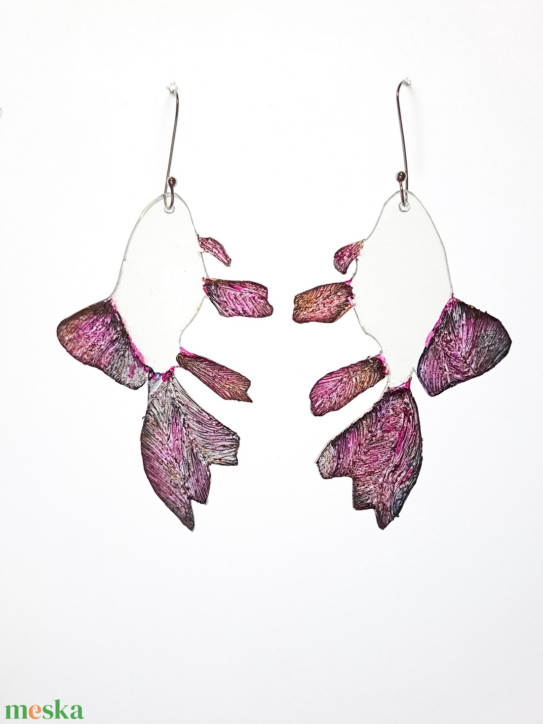 Goldfish fülbevaló - fenntartható ékszer - ékszer - fülbevaló - lógó fülbevaló - Meska.hu