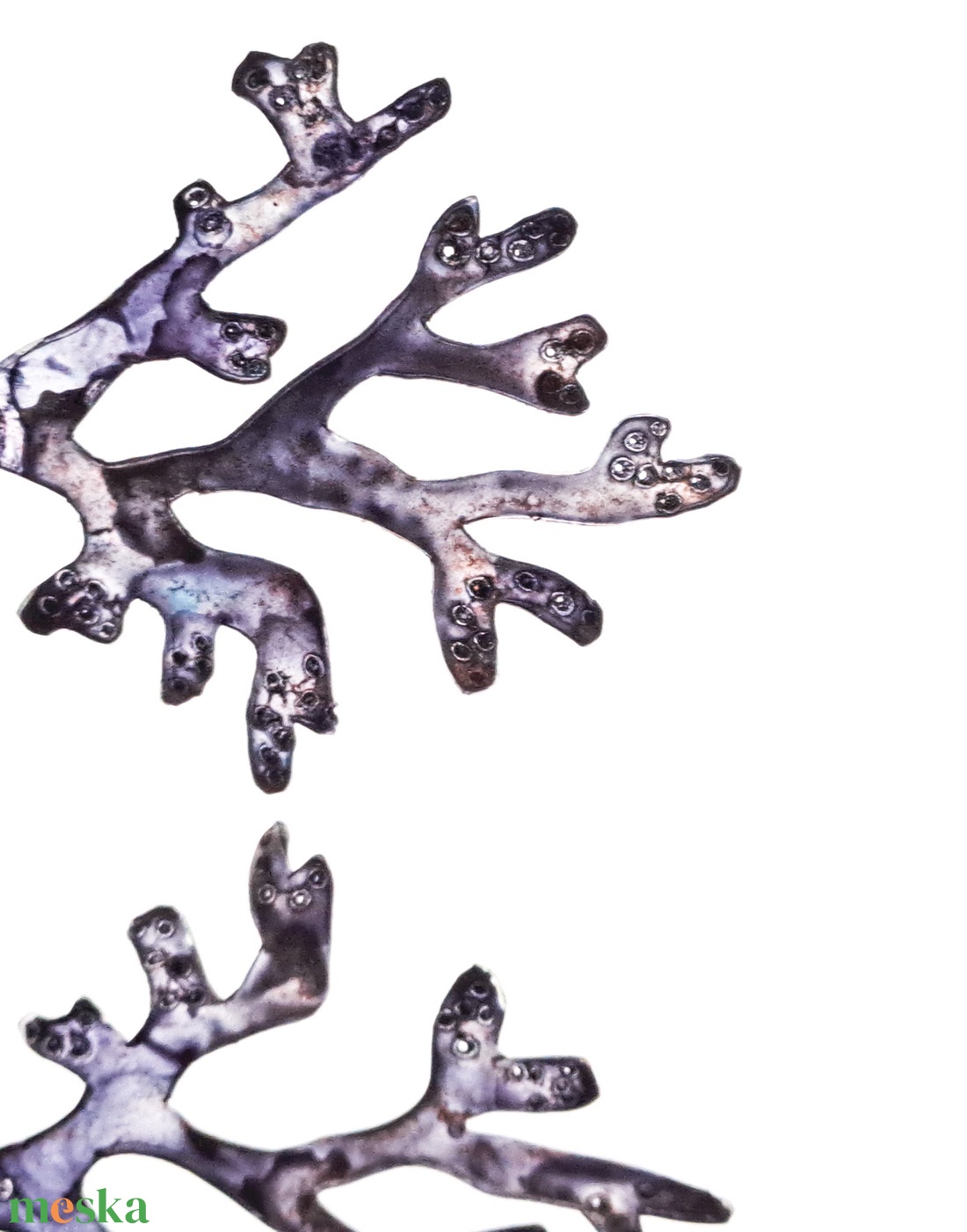 Korallág fülbevaló - fenntartható ékszer - ékszer - fülbevaló - lógó fülbevaló - Meska.hu