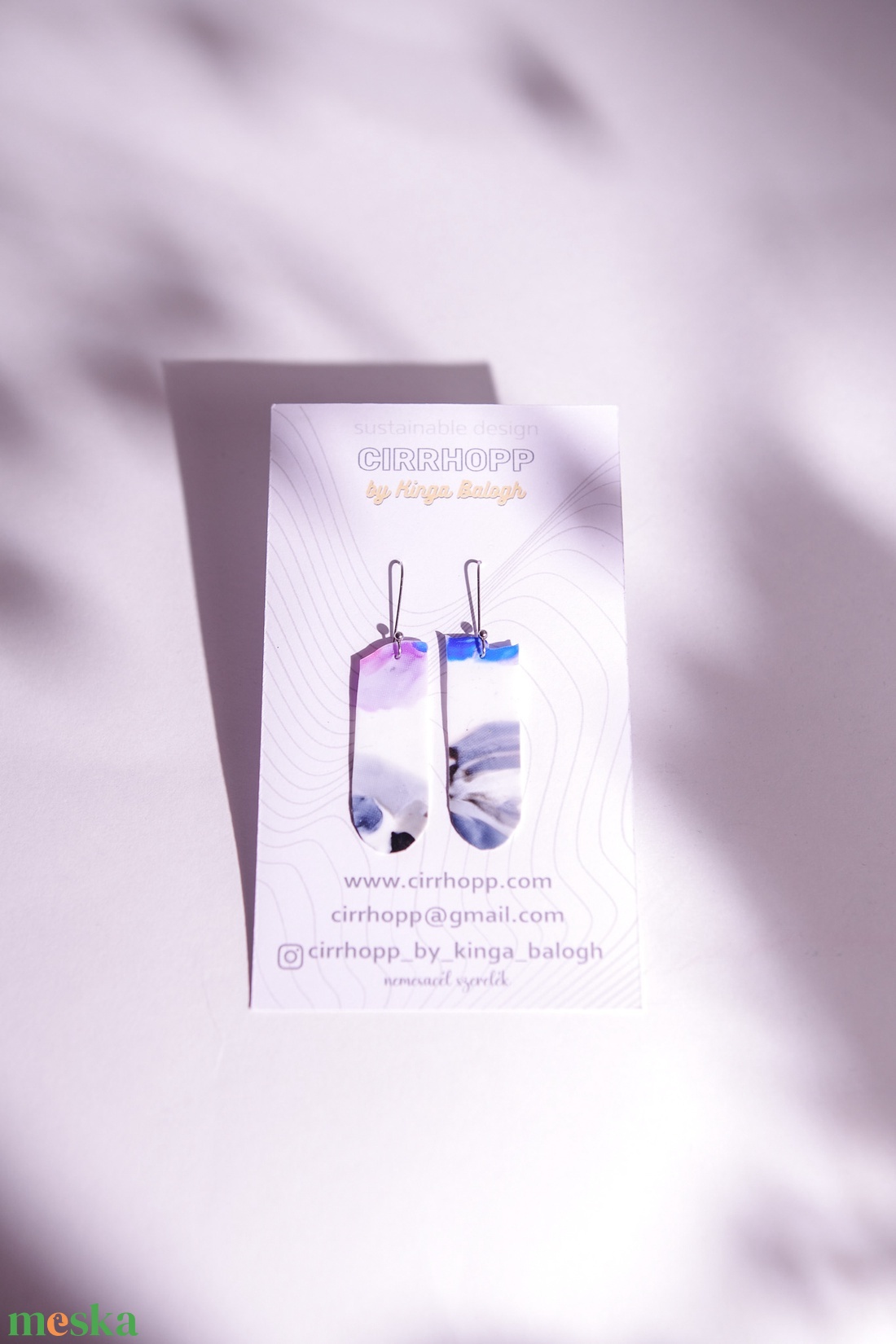 NEWFusion fülbevaló - fenntartható ékszer - ékszer - fülbevaló - lógó fülbevaló - Meska.hu