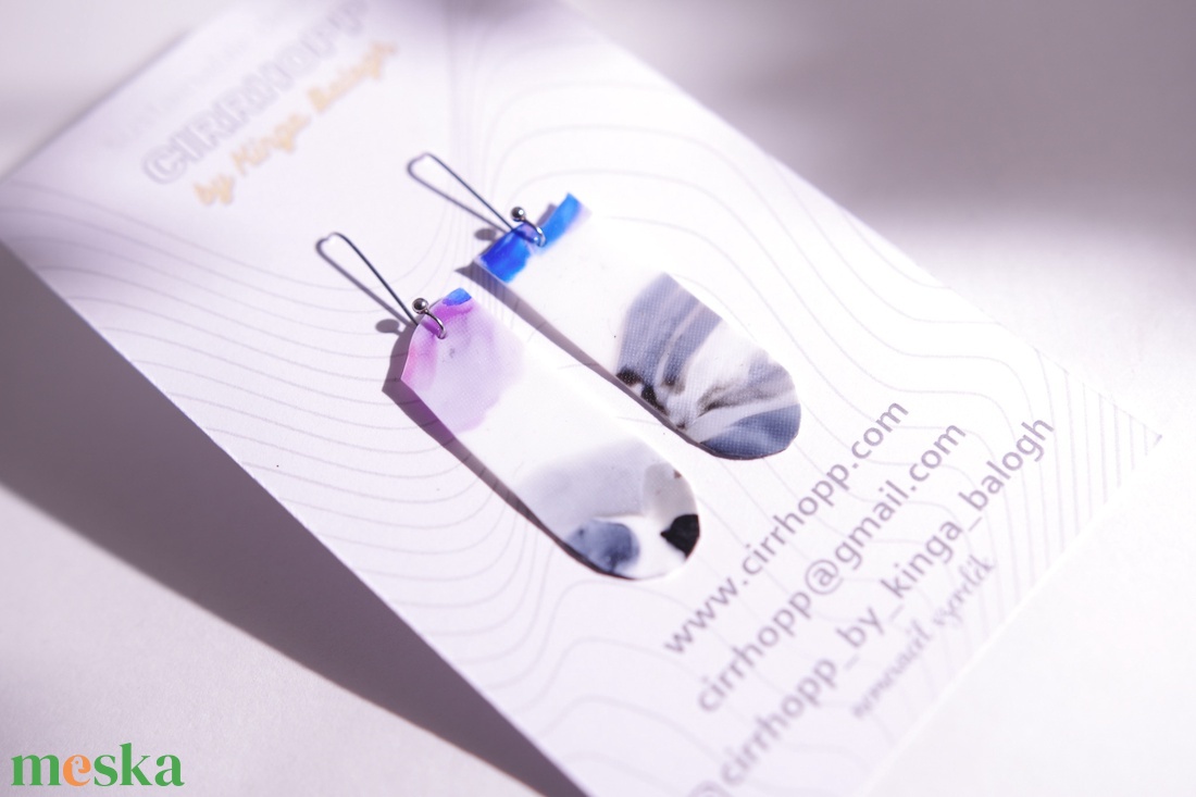 NEWFusion fülbevaló - fenntartható ékszer - ékszer - fülbevaló - lógó fülbevaló - Meska.hu