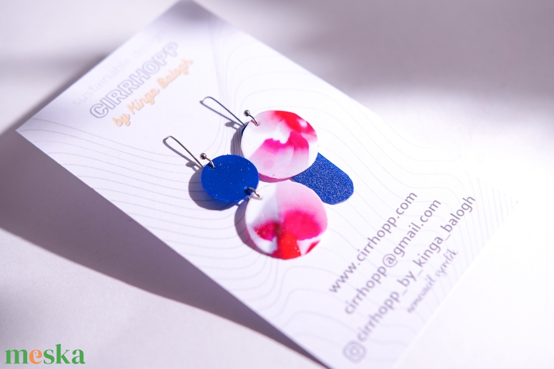 NEWFusion fülbevaló - fenntartható ékszer - ékszer - fülbevaló - lógó fülbevaló - Meska.hu