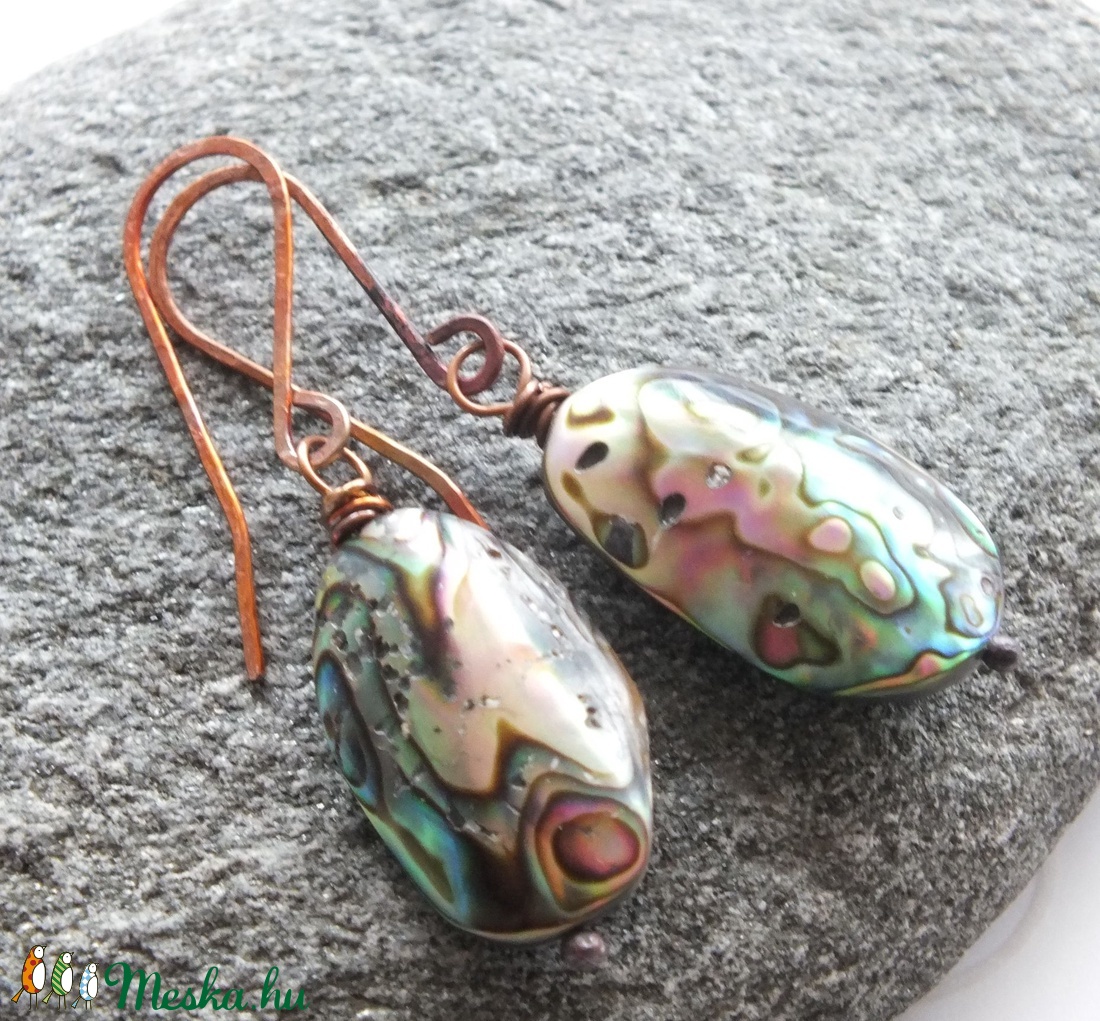 A tenger kincsei... abalone / paua kagyló karkötő és fülbevaló szett -  - Meska.hu