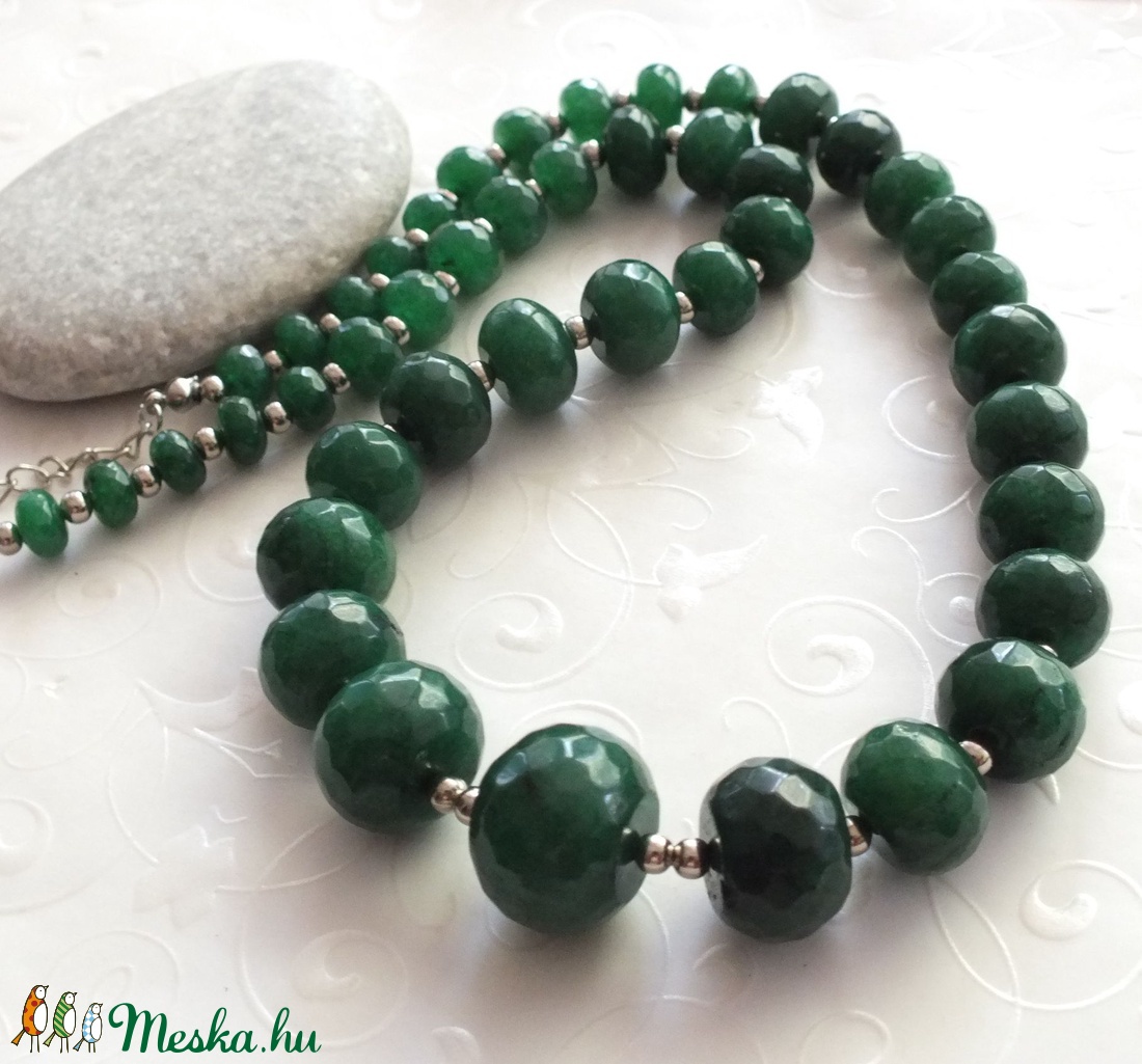 Smaragdzöld... jáde nyaklánc -  - Meska.hu