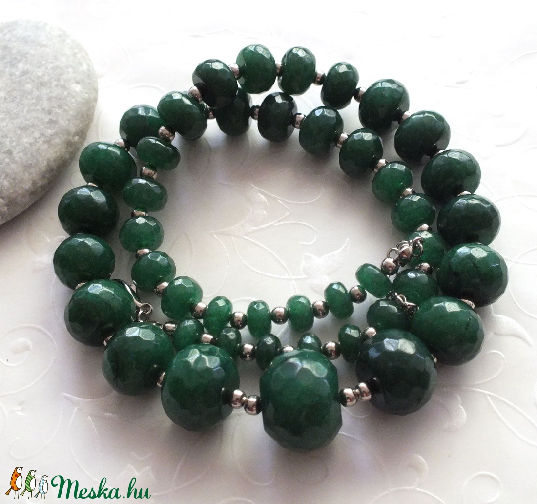 Smaragdzöld... jáde nyaklánc -  - Meska.hu