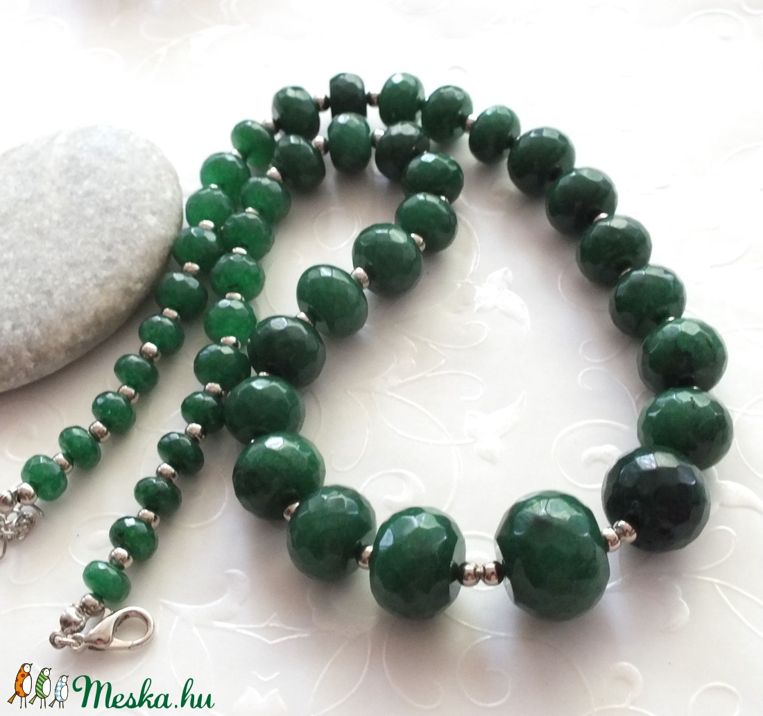 Smaragdzöld... jáde nyaklánc -  - Meska.hu