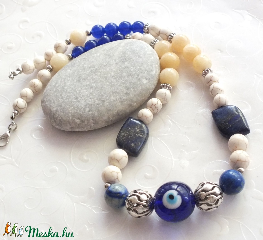 Evil eye... ásványgyöngy nyaklánc -  - Meska.hu
