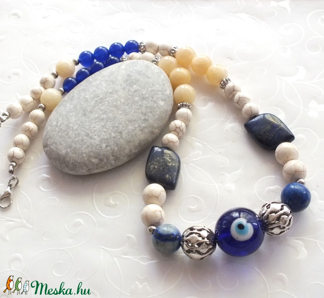 Evil eye... ásványgyöngy nyaklánc -  - Meska.hu