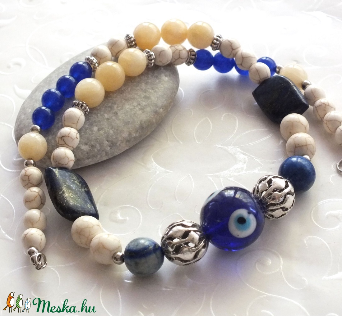 Evil eye... ásványgyöngy nyaklánc -  - Meska.hu