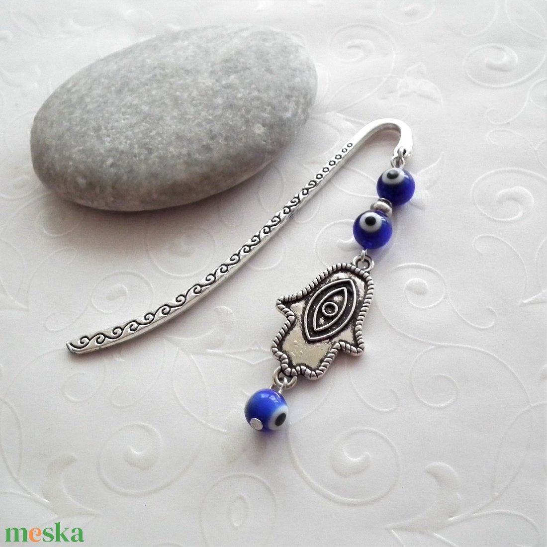 Evil eye - Hamsa könyvjelző - könyv & zene - könyvjelző - Meska.hu