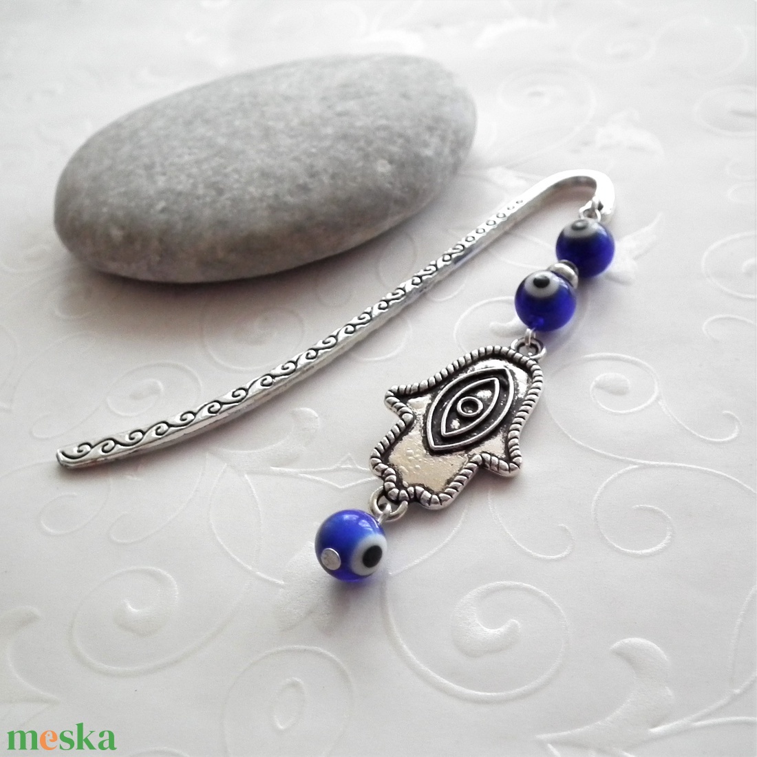 Evil eye - Hamsa könyvjelző - könyv & zene - könyvjelző - Meska.hu
