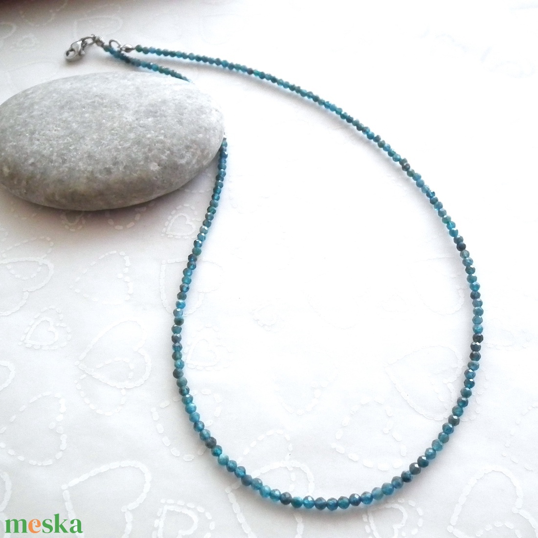 Minidesign... apatit nemesacél nyaklánc - ékszer - nyaklánc - medálos nyaklánc - Meska.hu