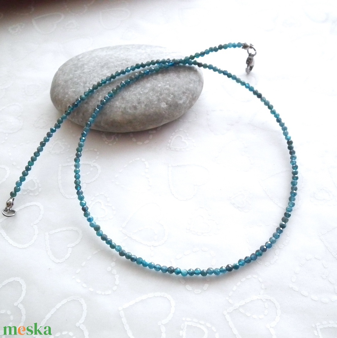 Minidesign... apatit nemesacél nyaklánc - ékszer - nyaklánc - medálos nyaklánc - Meska.hu