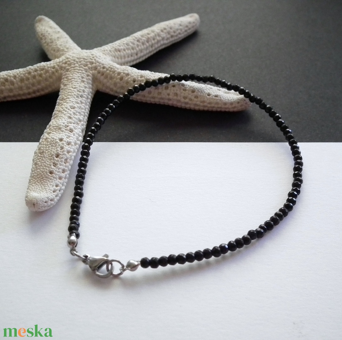 Achát  nemesacél bokalánc - ékszer - lábdísz és testékszer - bokalánc - Meska.hu