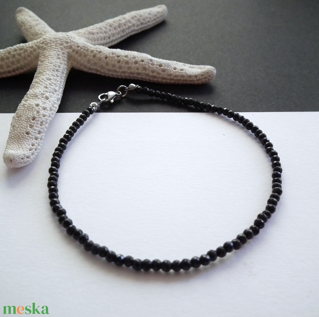 Achát  nemesacél bokalánc - ékszer - lábdísz és testékszer - bokalánc - Meska.hu