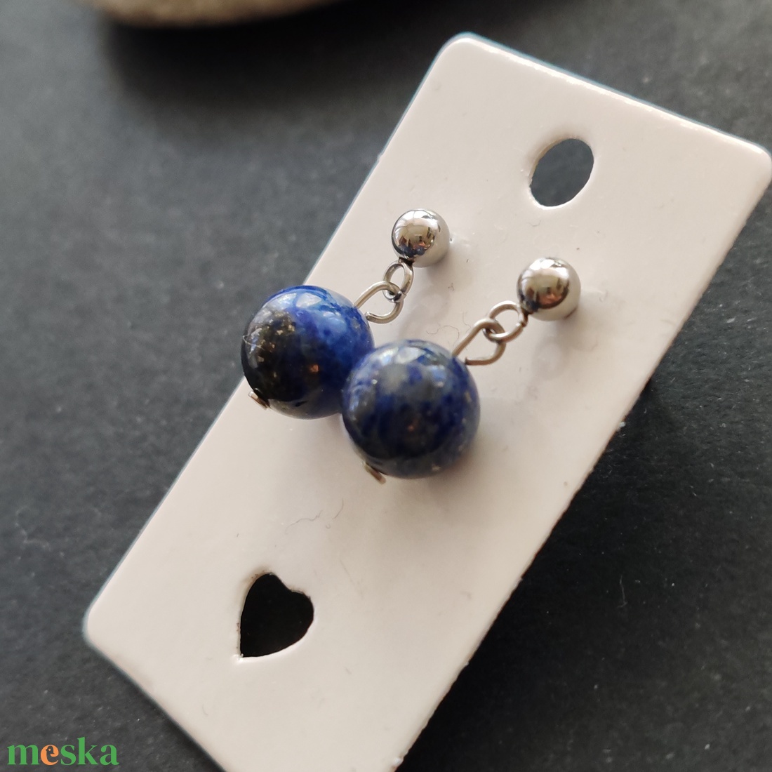 Lápisz bogyó - acél fülbevaló - ékszer - fülbevaló - lógó fülbevaló - Meska.hu