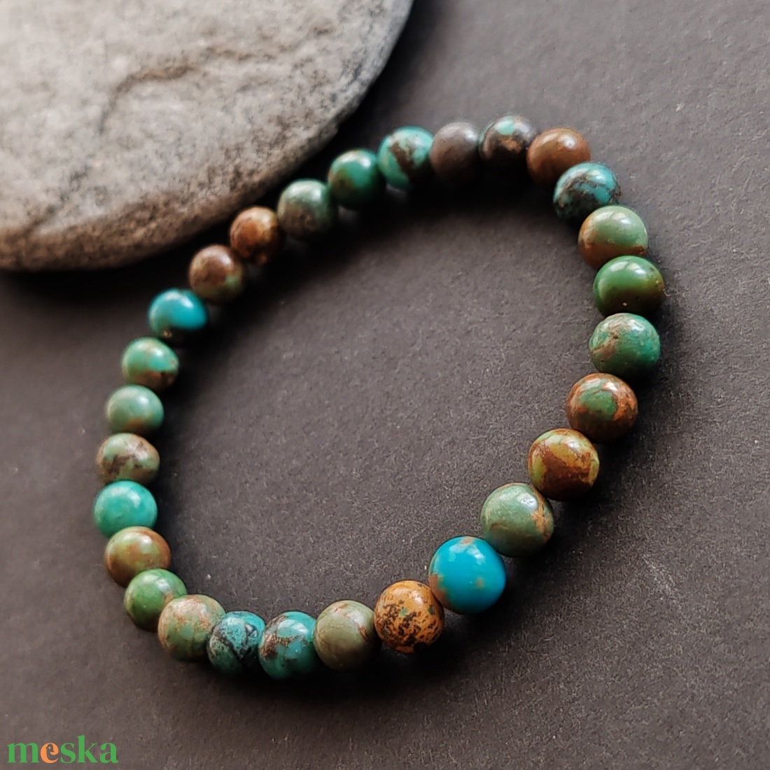 Türkiz karkötő - ékszer - karkötő - gyöngyös karkötő - Meska.hu