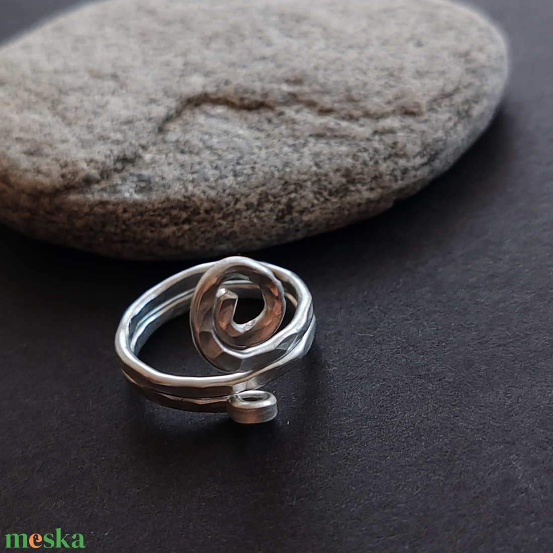 Ezüst alumínium gyűrű  - ékszer - gyűrű - fonódó gyűrű - Meska.hu