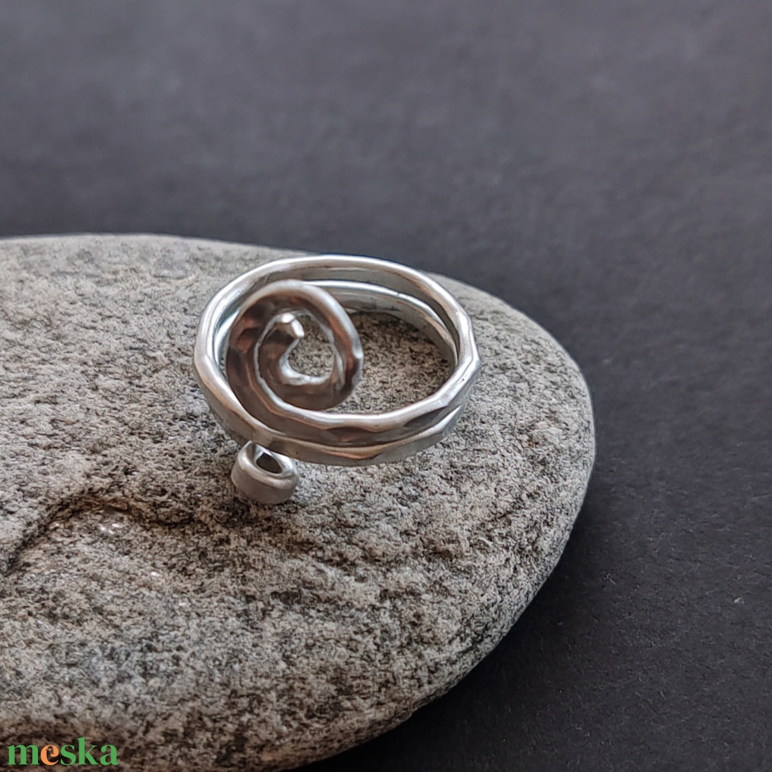 Ezüst alumínium gyűrű  - ékszer - gyűrű - fonódó gyűrű - Meska.hu