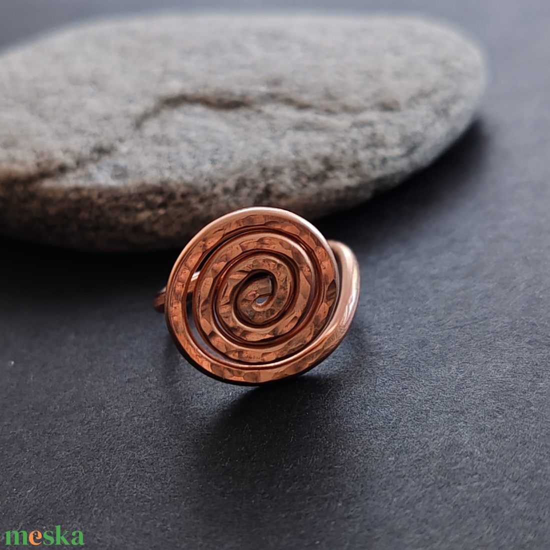Kakaós tekercs...  rosegold alumínium gyűrű  - ékszer - gyűrű - fonódó gyűrű - Meska.hu