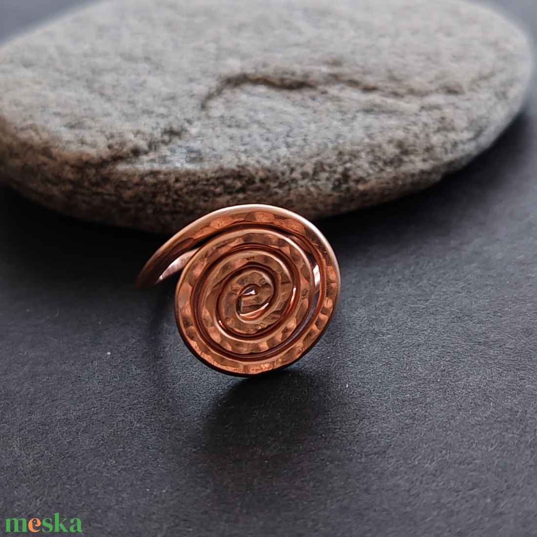 Kakaós tekercs...  rosegold alumínium gyűrű  - ékszer - gyűrű - fonódó gyűrű - Meska.hu