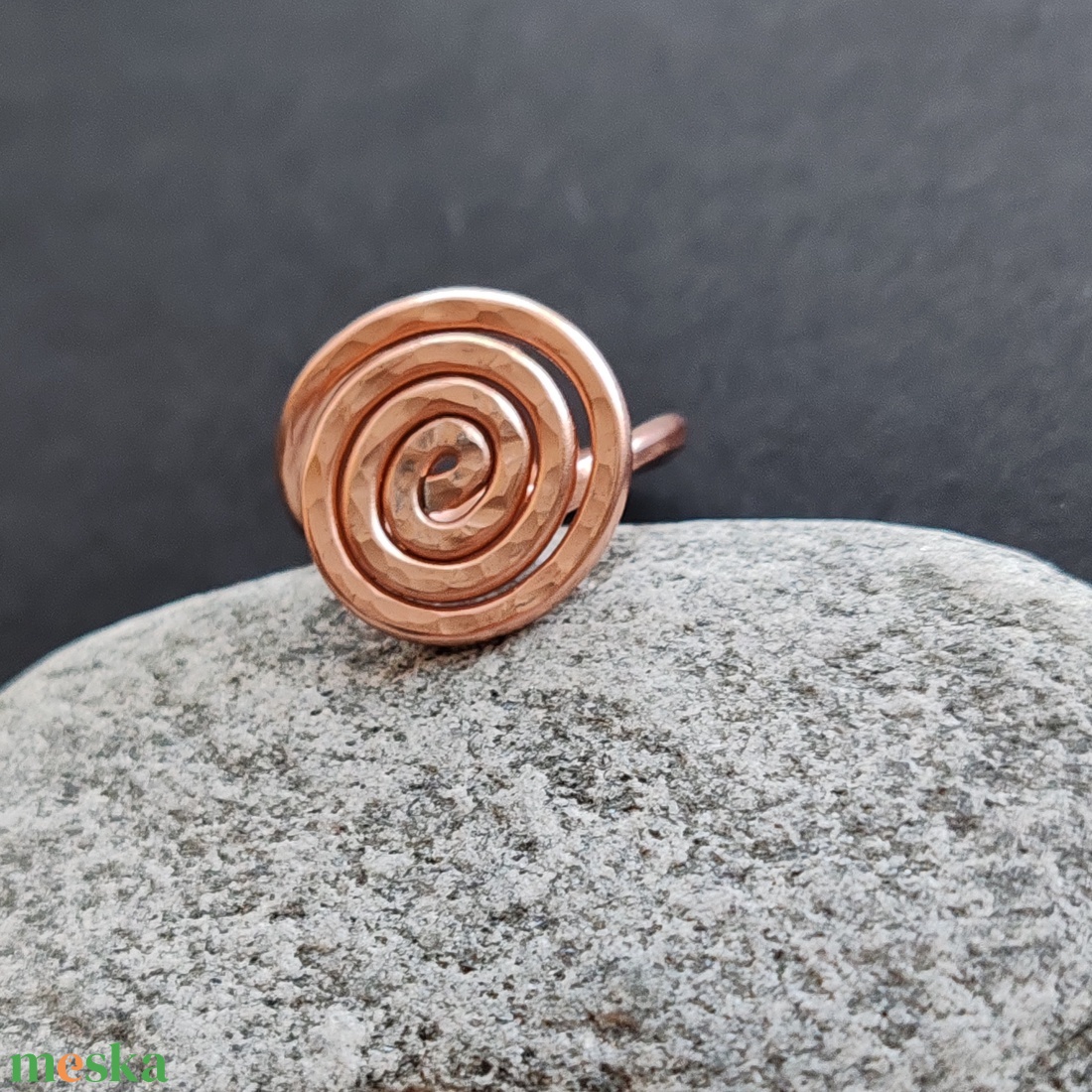 Kakaós tekercs...  rosegold alumínium gyűrű  - ékszer - gyűrű - fonódó gyűrű - Meska.hu