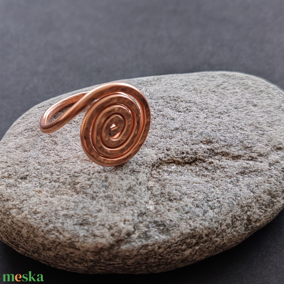Kakaós tekercs...  rosegold alumínium gyűrű  - ékszer - gyűrű - fonódó gyűrű - Meska.hu