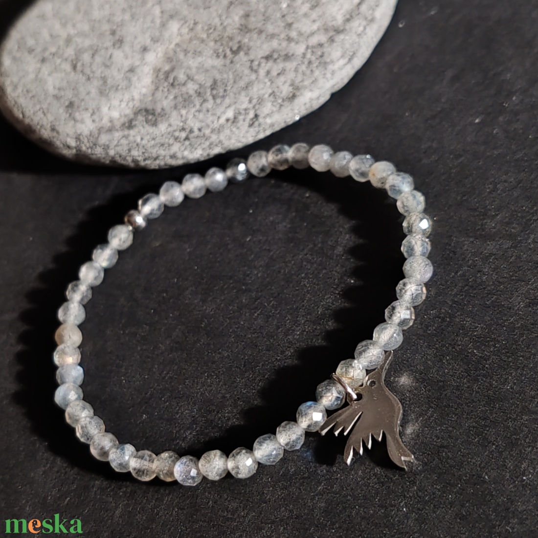 Labradorit karkötő - ékszer - karkötő - gyöngyös karkötő - Meska.hu