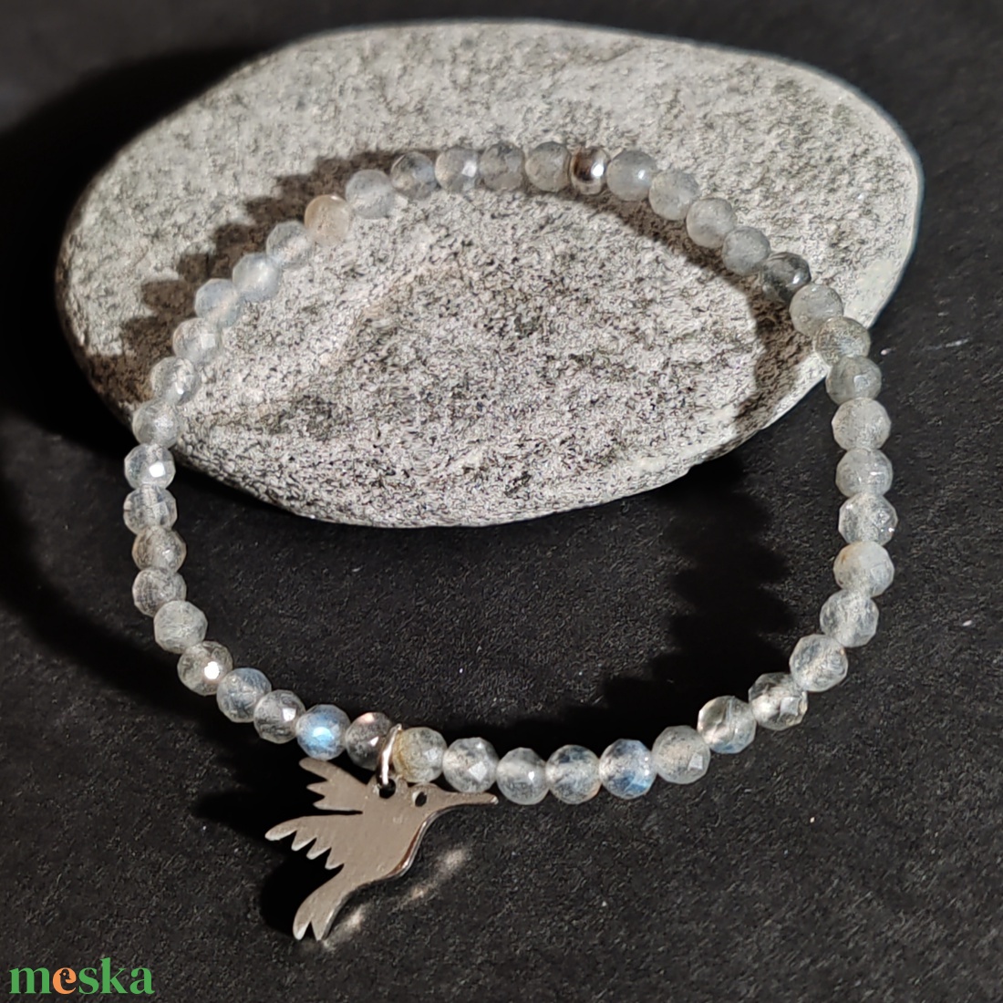 Labradorit karkötő - ékszer - karkötő - gyöngyös karkötő - Meska.hu