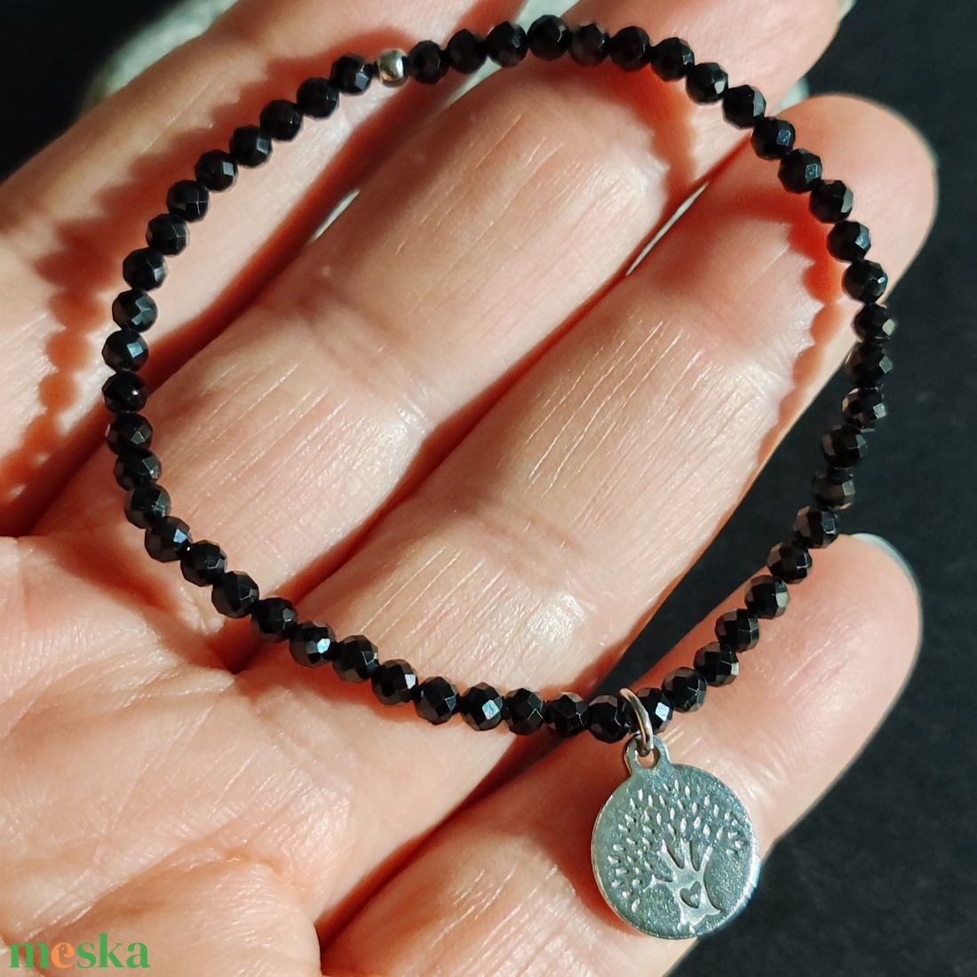 Spinel karkötő - ékszer - karkötő - gyöngyös karkötő - Meska.hu