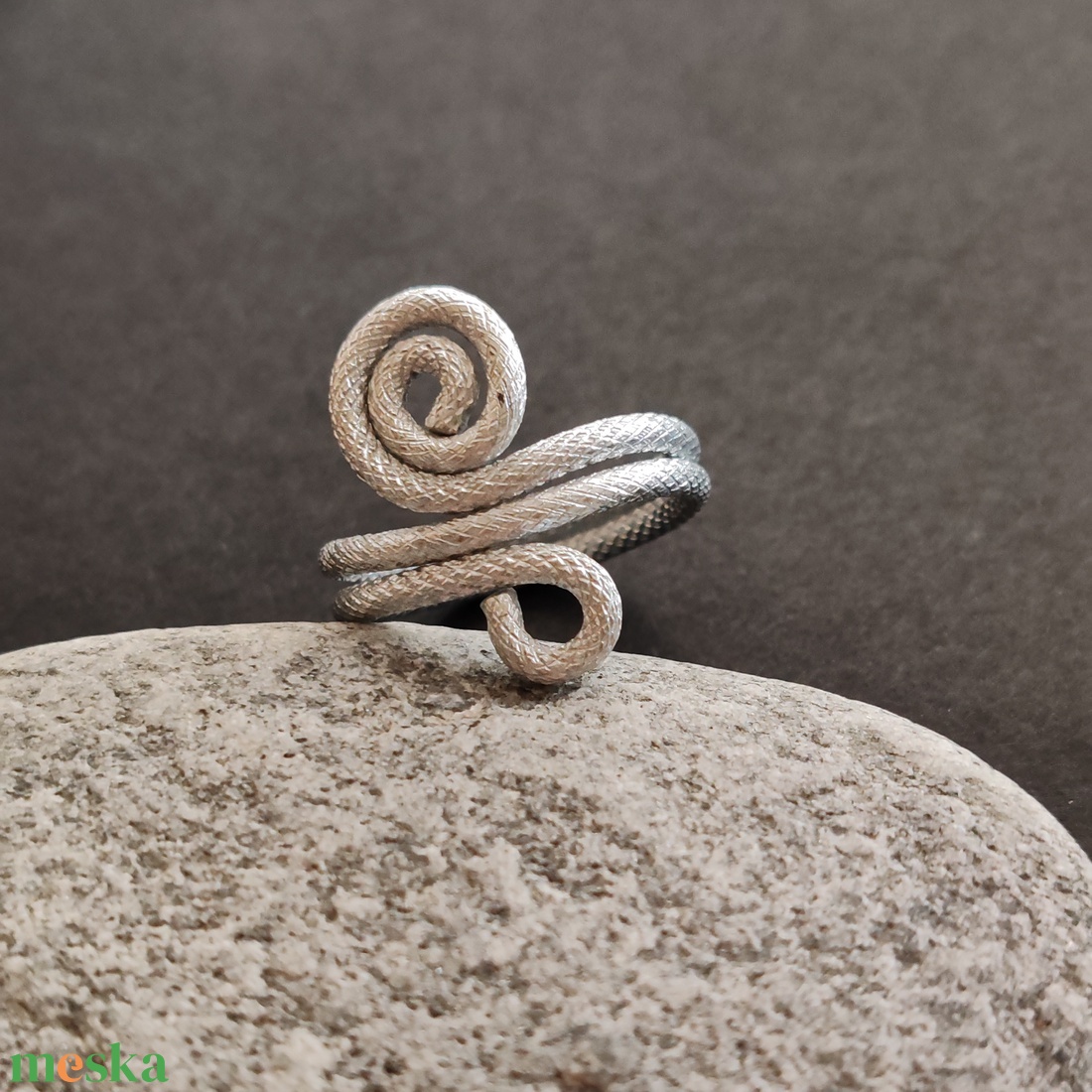 Ezüst alumínium gyűrű  - ékszer - gyűrű - fonódó gyűrű - Meska.hu