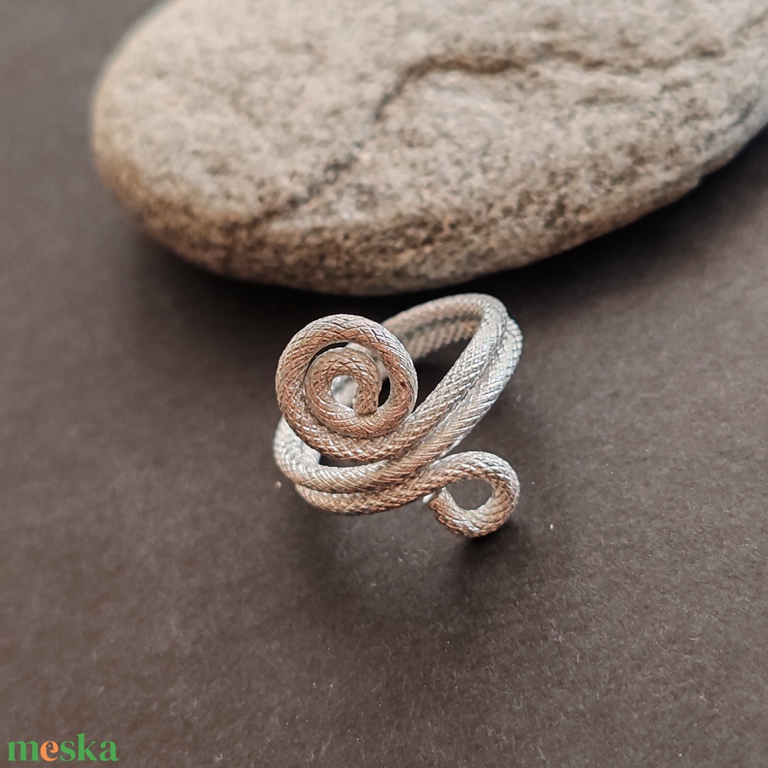 Ezüst alumínium gyűrű  - ékszer - gyűrű - fonódó gyűrű - Meska.hu