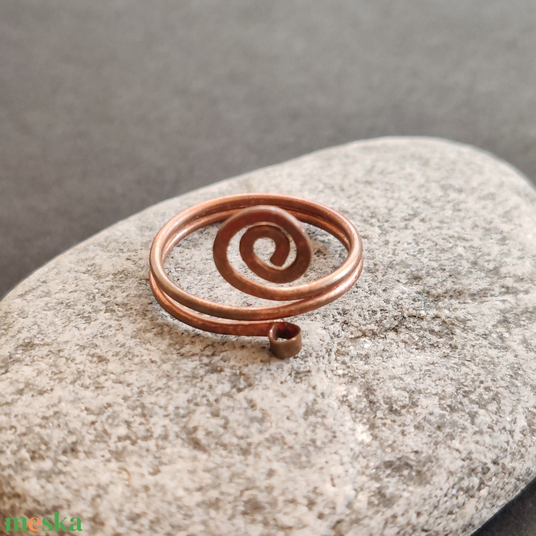 Minimál vörösréz gyűrű  - ékszer - gyűrű - fonódó gyűrű - Meska.hu
