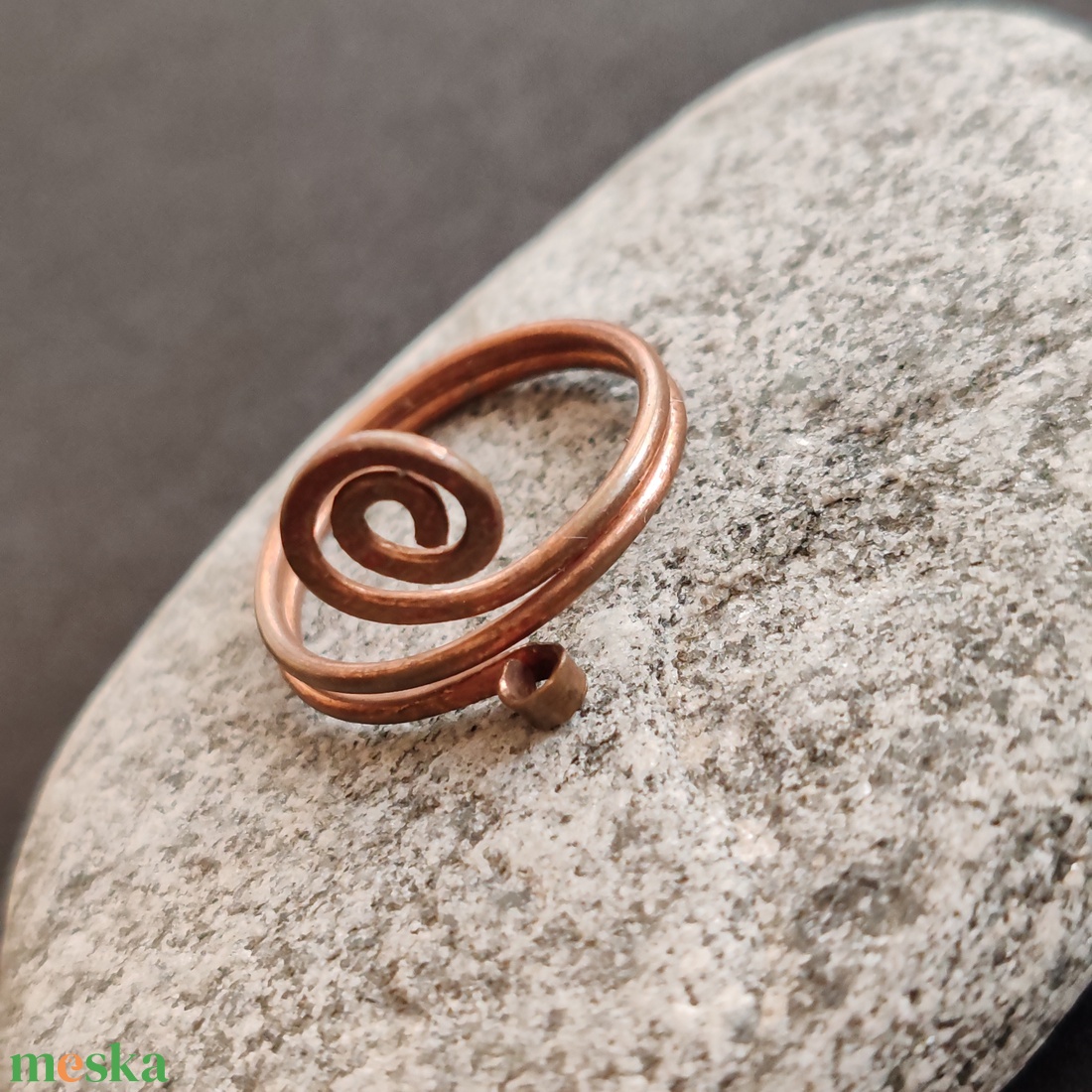 Minimál vörösréz gyűrű  - ékszer - gyűrű - fonódó gyűrű - Meska.hu