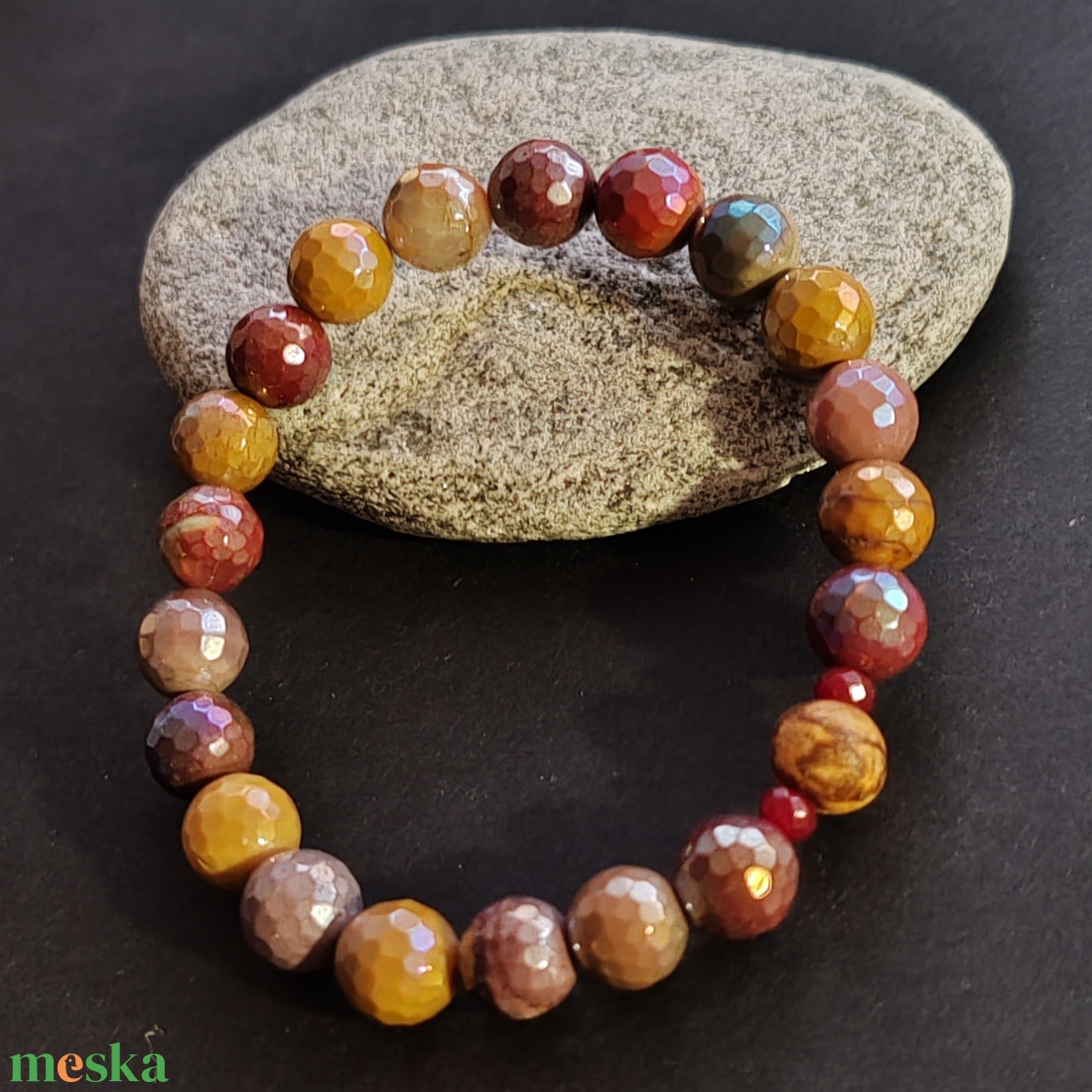 Illatos karkötő... mokait jáspis - palo santo - ékszer - karkötő - gyöngyös karkötő - Meska.hu