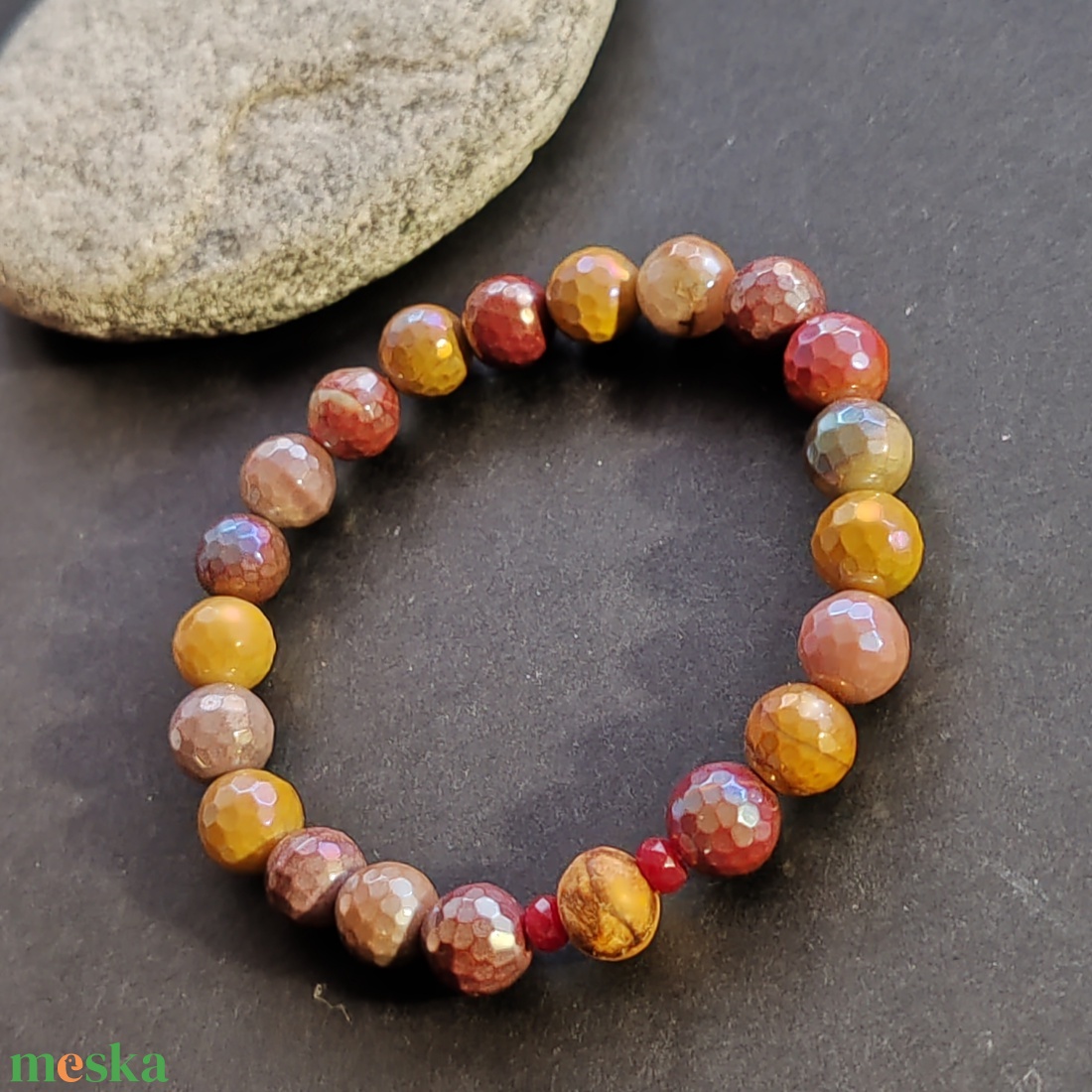 Illatos karkötő... mokait jáspis - palo santo - ékszer - karkötő - gyöngyös karkötő - Meska.hu