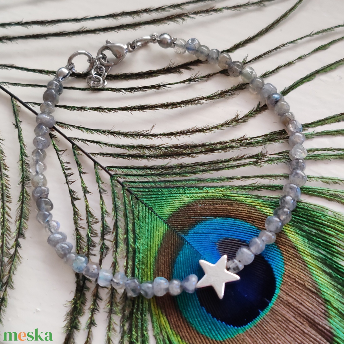 Minidesign... hold csillag  karkötő - ékszer - karkötő - gyöngyös karkötő - Meska.hu