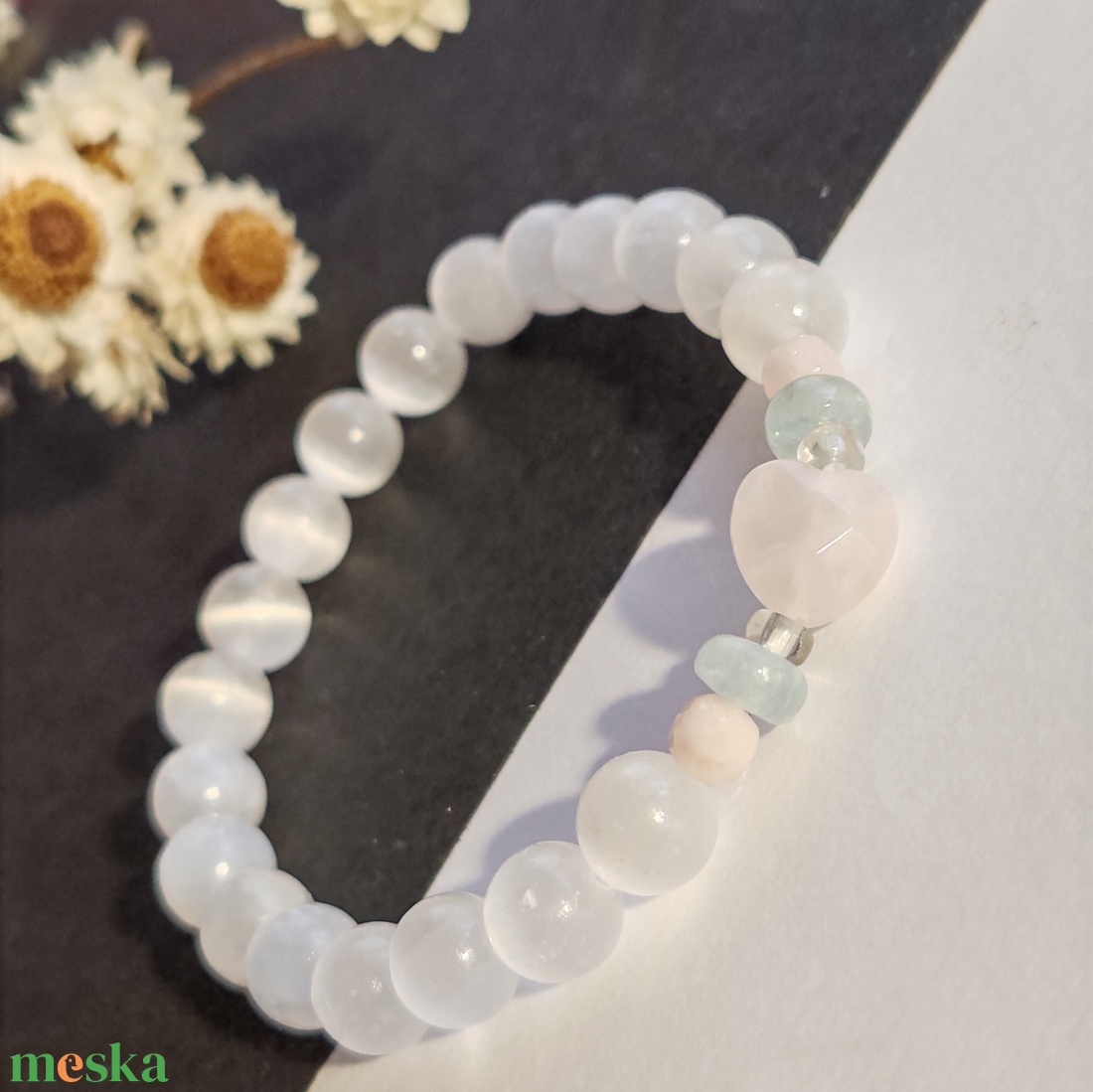 Angyali karkötő  - ékszer - karkötő - ásványkarkötő - Meska.hu