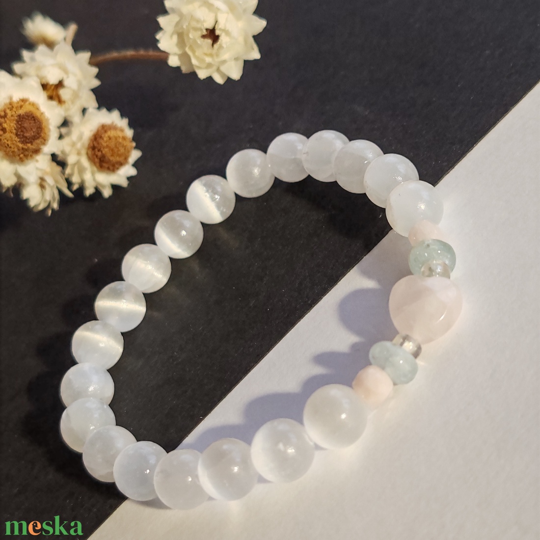 Angyali karkötő  - ékszer - karkötő - ásványkarkötő - Meska.hu