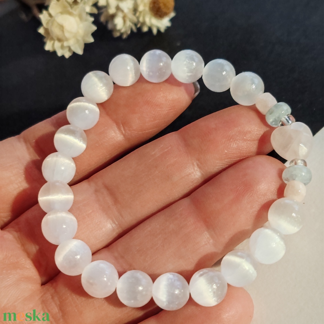 Angyali karkötő  - ékszer - karkötő - ásványkarkötő - Meska.hu