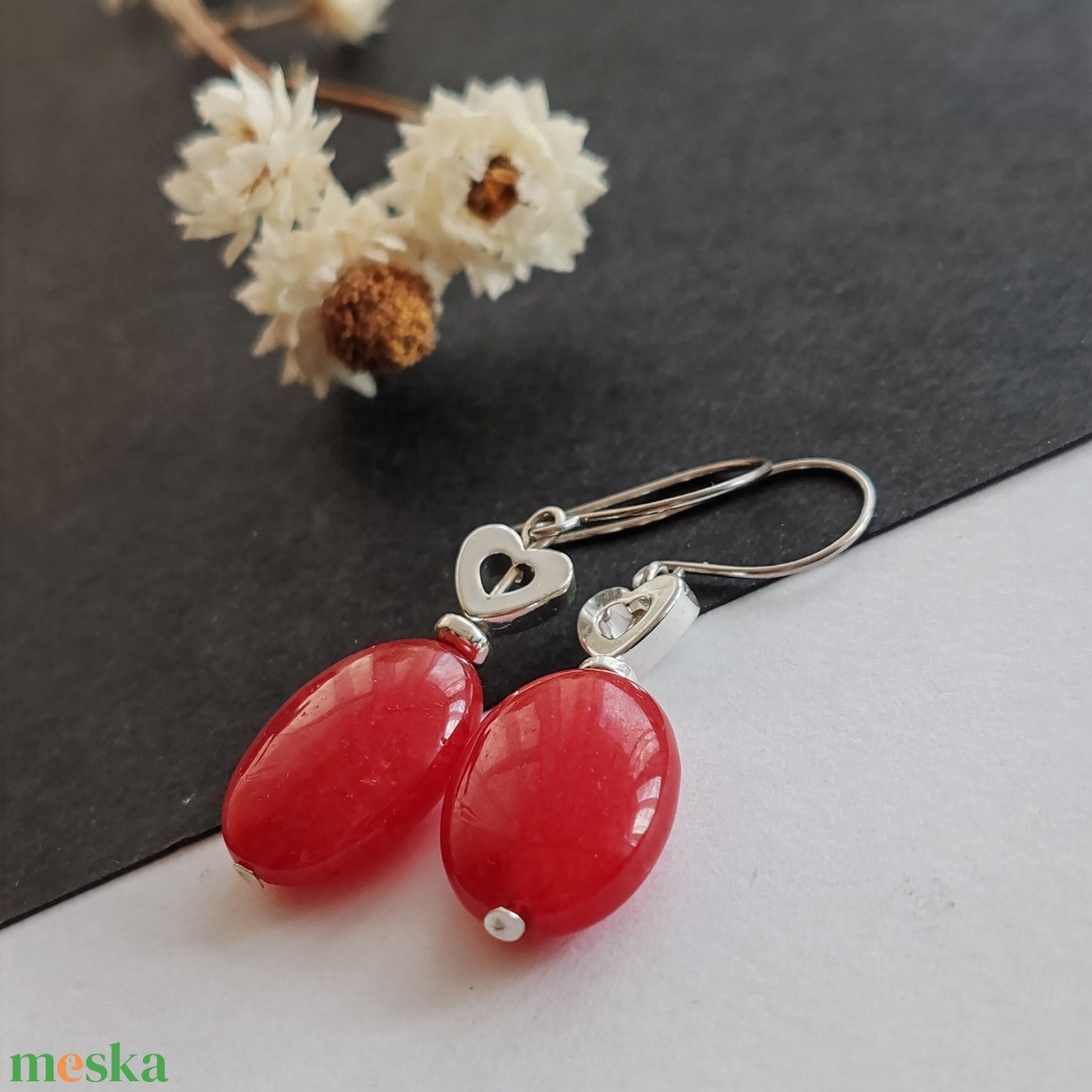 Piri... achát fülbevaló  - ékszer - fülbevaló - lógó fülbevaló - Meska.hu