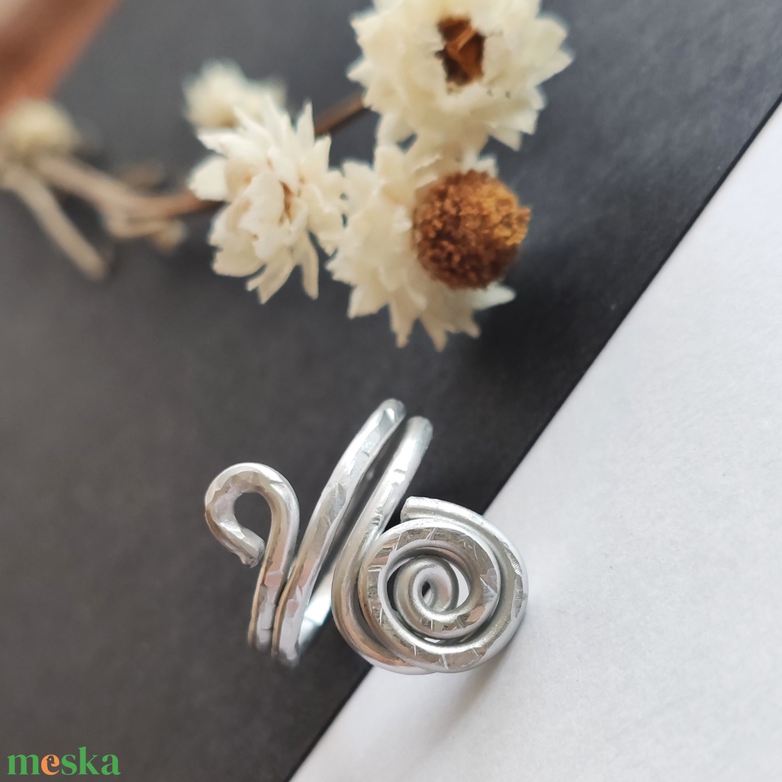 Alumínium design gyűrű  - ékszer - gyűrű - fonódó gyűrű - Meska.hu