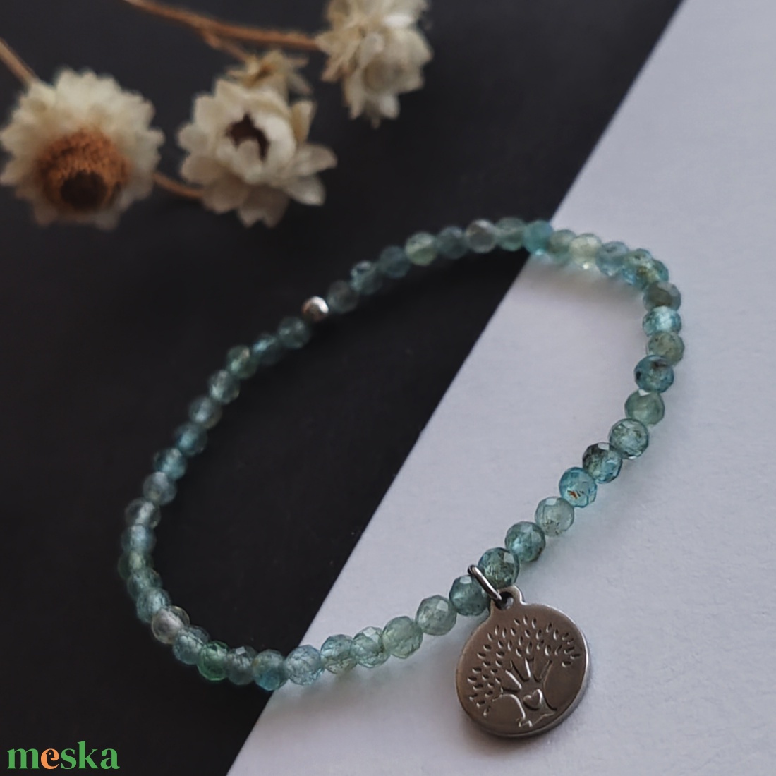 Apatit karkötő - ékszer - karkötő - gyöngyös karkötő - Meska.hu