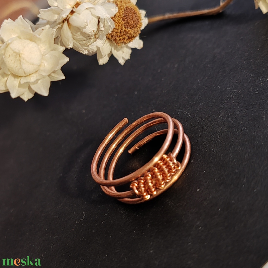 Spirál ... vörösréz gyűrű  - ékszer - gyűrű - fonódó gyűrű - Meska.hu